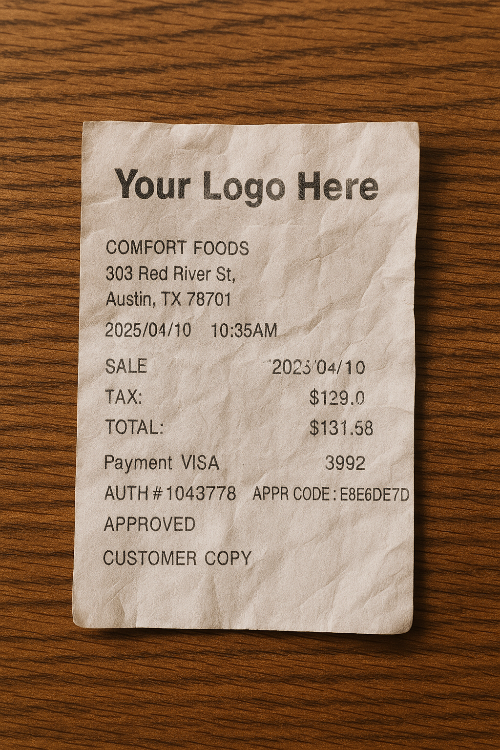 Business Logo Receipt