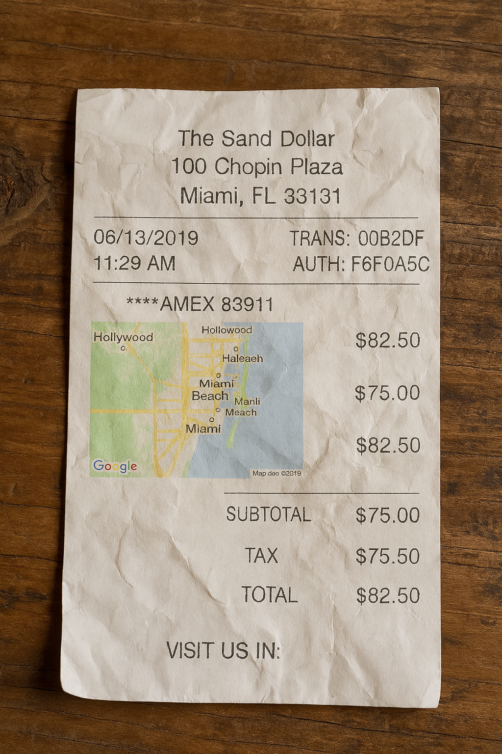 Internet Digital Receipt