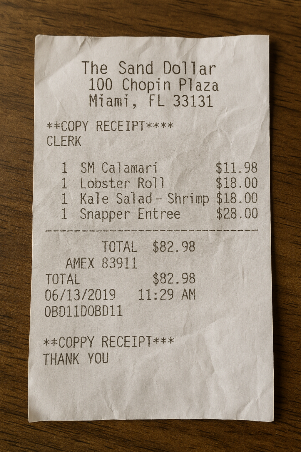 Itemized Restaurant Copy