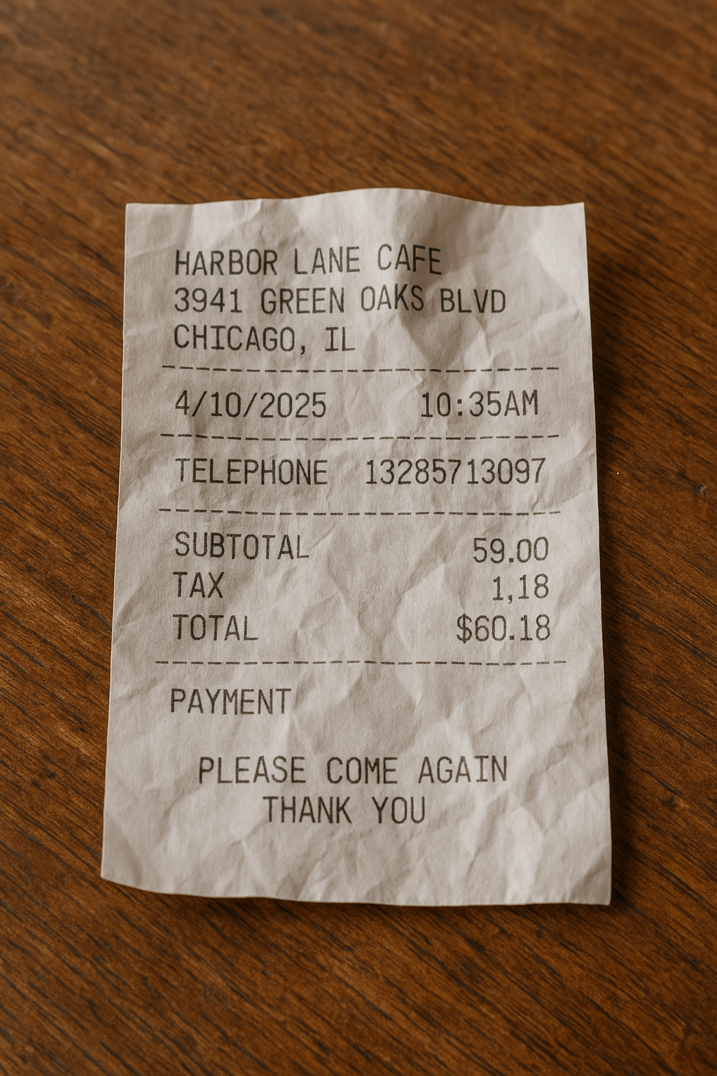 Sales Receipt