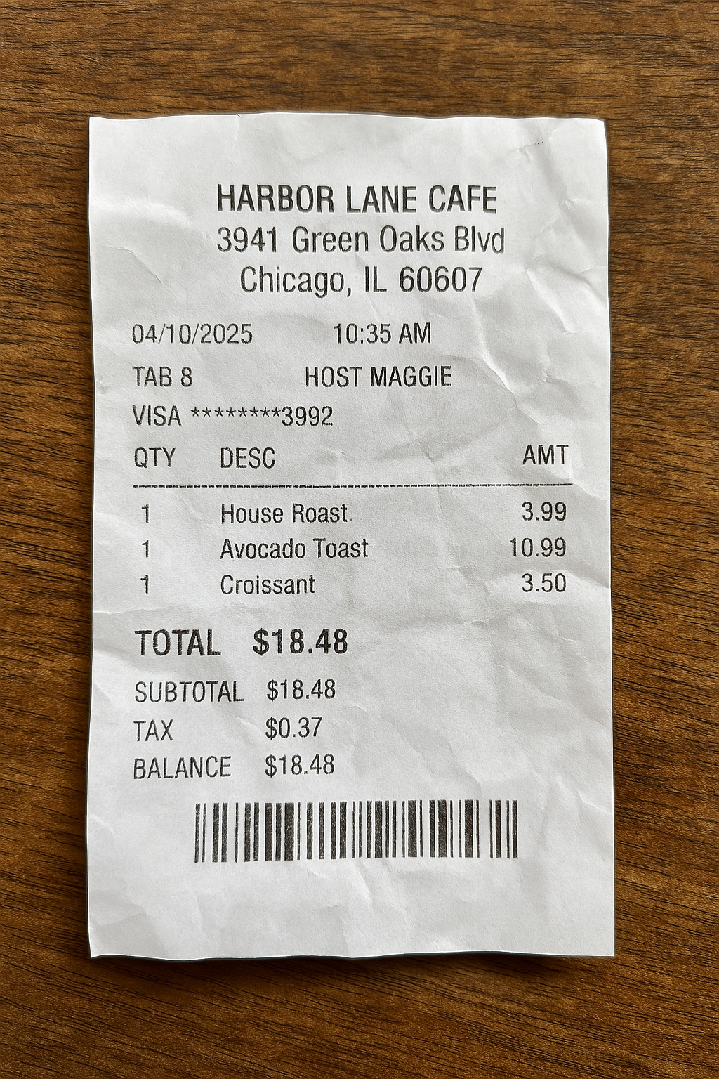 Store POS Receipt